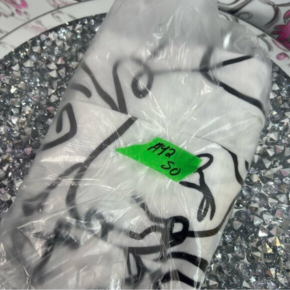 Emily rose short line work artist Abstract Black and White Women's Tank Top - Picture 9 of 9